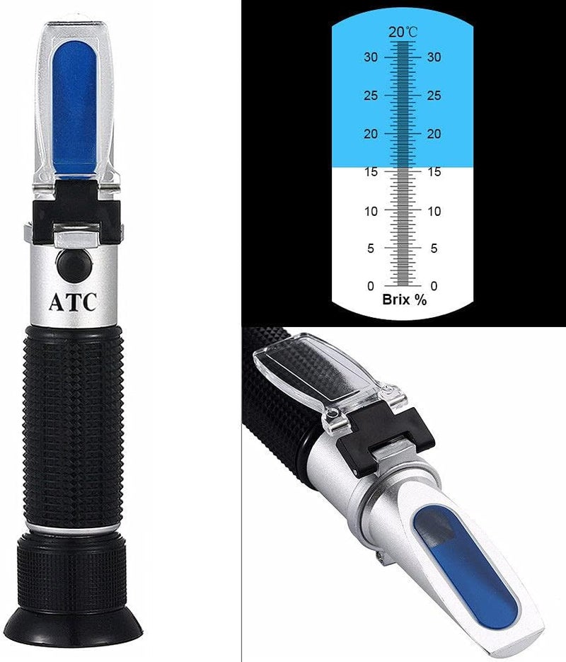 BOWONG 0-32% brix Refractometer for Measuring The Sugar Content and Metalworking fluids with ATC Designed for Wine Beer Fruit Sugar emulsions and Grinding Solutions - Image 2